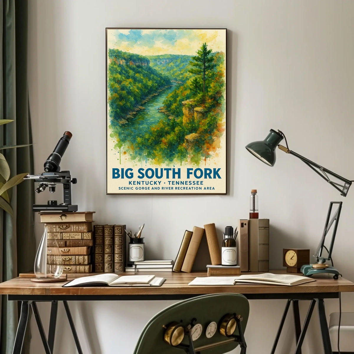 Big South Fork Watercolor National Park Poster