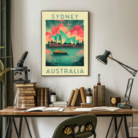 Sydney Opera House Artistic Poster - Travel Poster