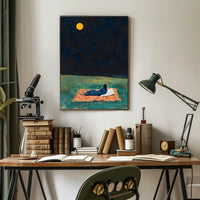 Stargazing Serenity Poster Night Sky Wall Art Print