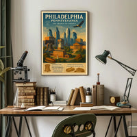 Philadelphia Heritage Vintage Poster: Liberty and Culture