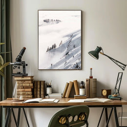 Serene Winter Landscape Alps National Park Poster