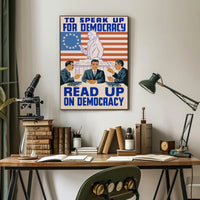 Speak Up for Democracy Poster PosterGoat