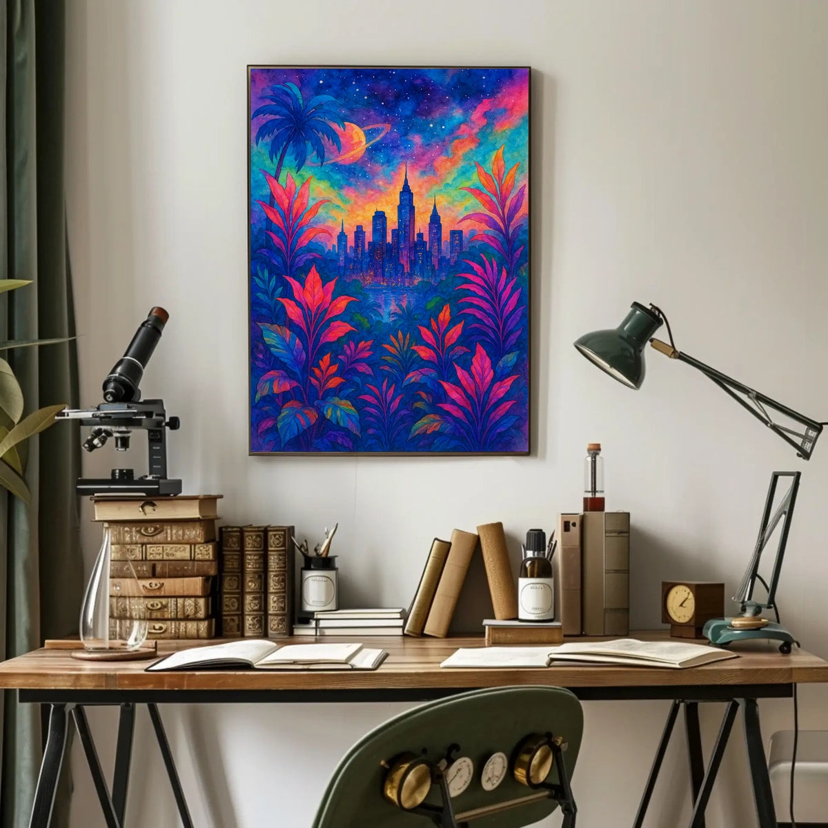 Cosmic Cityscape Poster