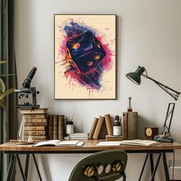 Vibrant Dice Explosion Poster