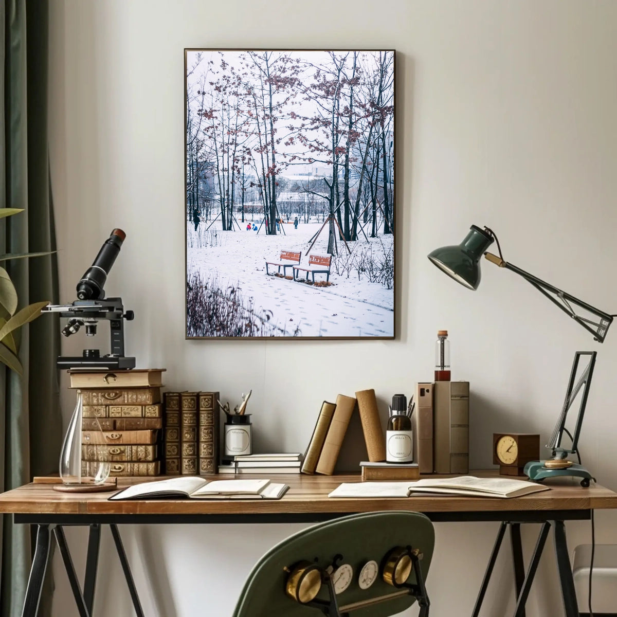 Winter Serenity In The Park Poster