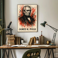 James K. Polk 19th Century Historical Presidential Poster