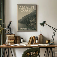 Amalfi Coast Poster Wall Art for Coastal Decor Lovers