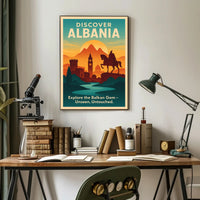 Albania Vintage Travel Poster Wall Art Print