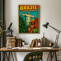 Brazilian Carnival Vibrance Vintage Cultural or Heritage Poster