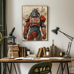 Retro-Futuristic Armor Poster PosterGoat