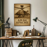 AH-64 Apache Helicopter Poster