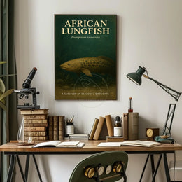 African Lungfish Illustration: Educational or Infographic Poster