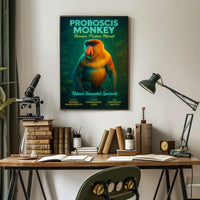 Proboscis Monkey Borneos Pristine Marvel Poster