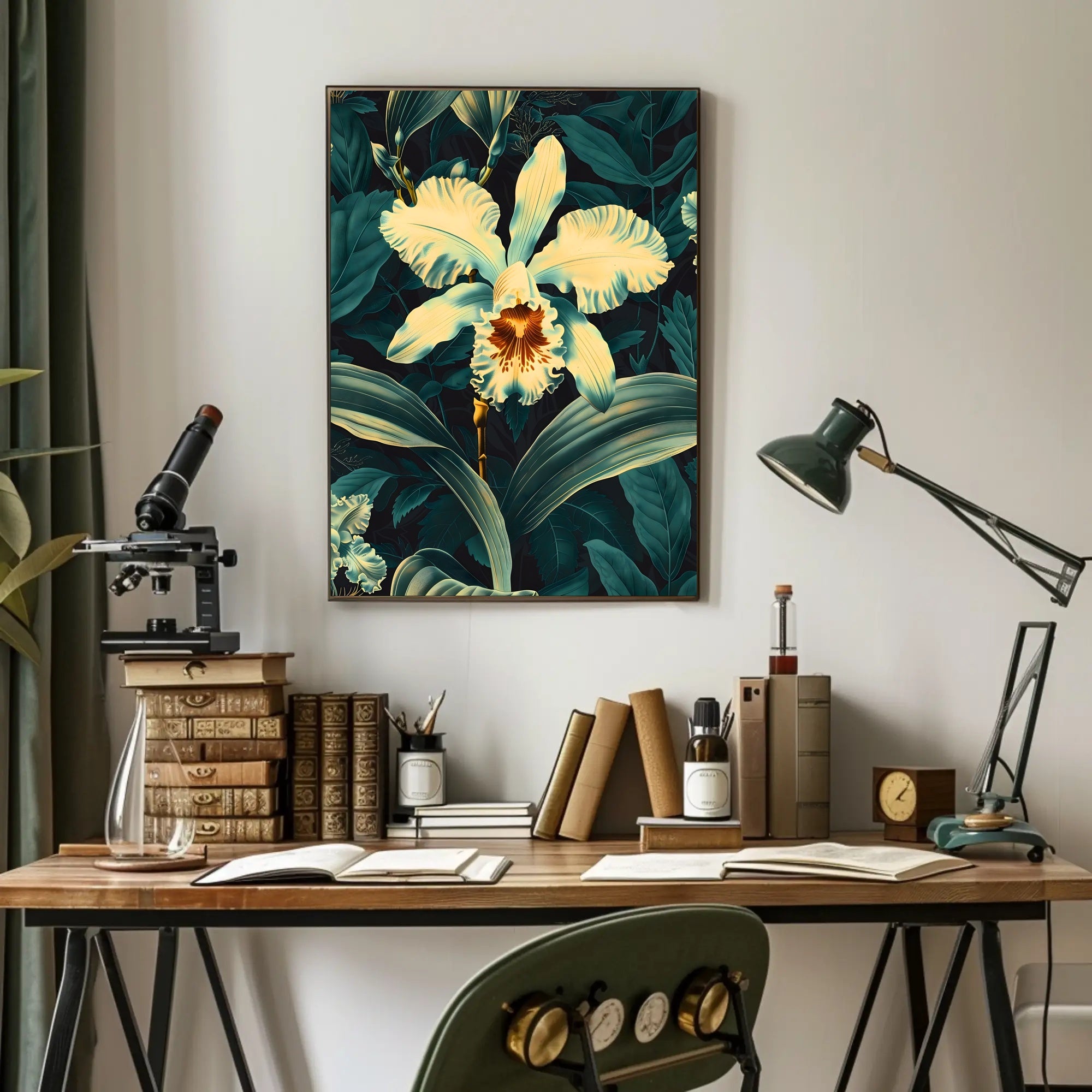 Enchanting Orchid Illustration William Morris Art Poster