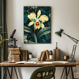 Enchanting Orchid Illustration William Morris Art Poster