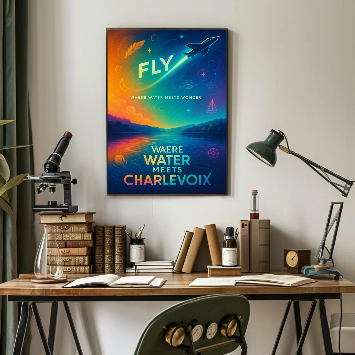 Fly High Charlevoix Dreamscape Travel Poster
