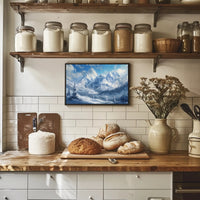 Majestic Winter Mountains Poster