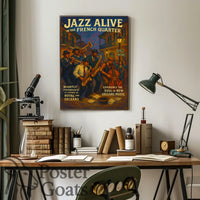 New Orleans Jazz Night in French Quarter Poster
