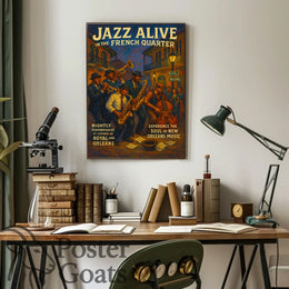 New Orleans Jazz Night in French Quarter Poster