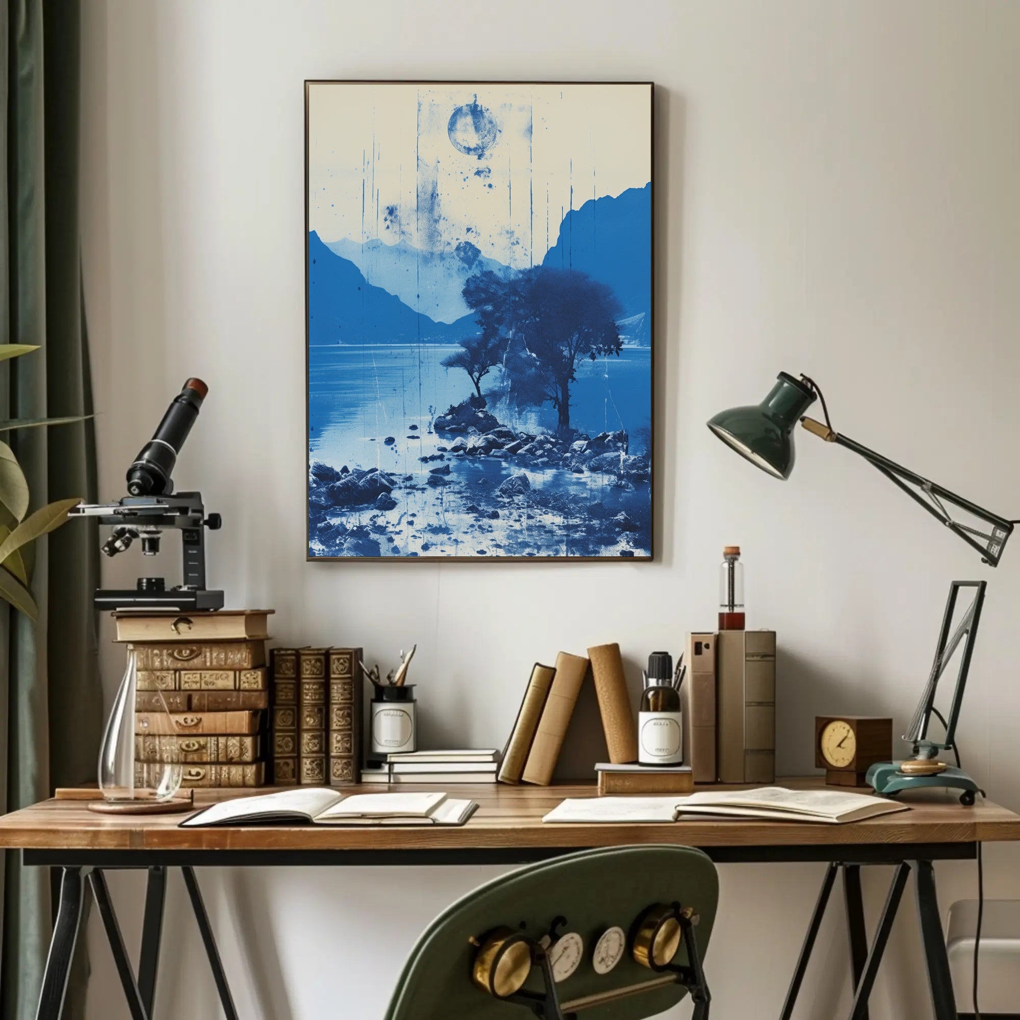 Tranquil Blue Landscape Poster