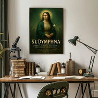 St. Dymphna Guardian of Mental Health Poster PosterGoat