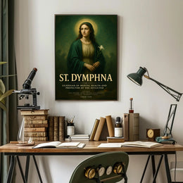 St. Dymphna Guardian of Mental Health Poster PosterGoat