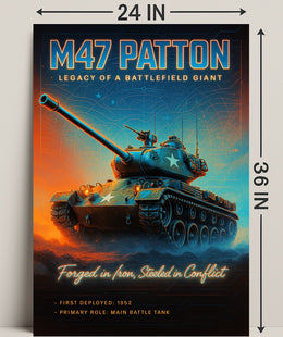 M47 Patton Legacy of a Battlefield Giant Poster PosterGoat