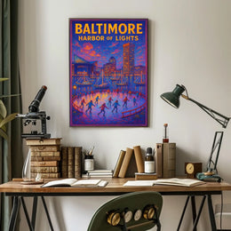 Baltimore Harbor Of Lights Poster