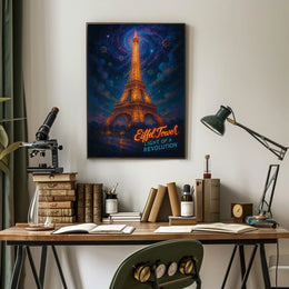 Eiffel Tower Light of a Revolution Poster