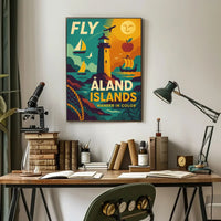 Travel to Vibrant Åland Islands with Retro Adventure Poster PosterGoat