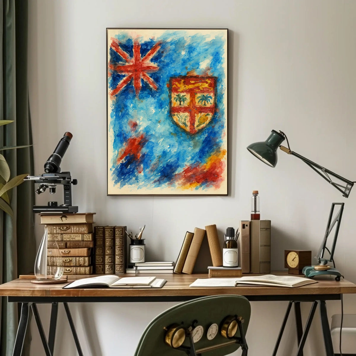 Vibrant Watercolor Flag Poster