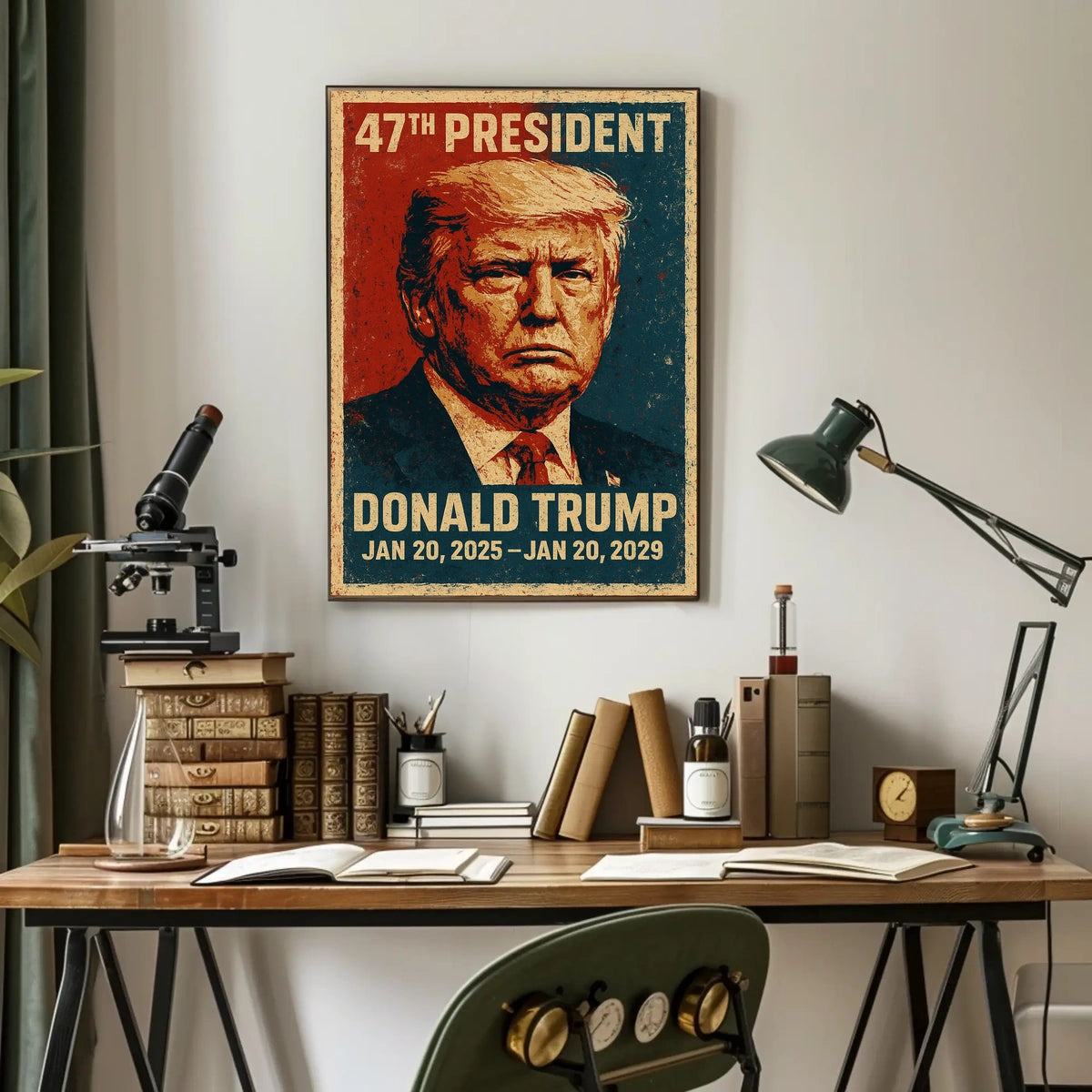 Donald Trump Leadership Strength Typography Poster
