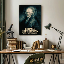 Thomas Jefferson 3rd President of the United States Double Exposure Poster