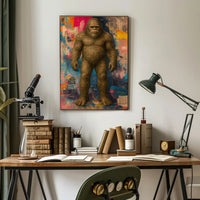Bigfoot Yeti Art in Abstract, Artistic, or Pop Culture Poster