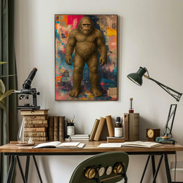Bigfoot Yeti Art in Abstract, Artistic, or Pop Culture Poster