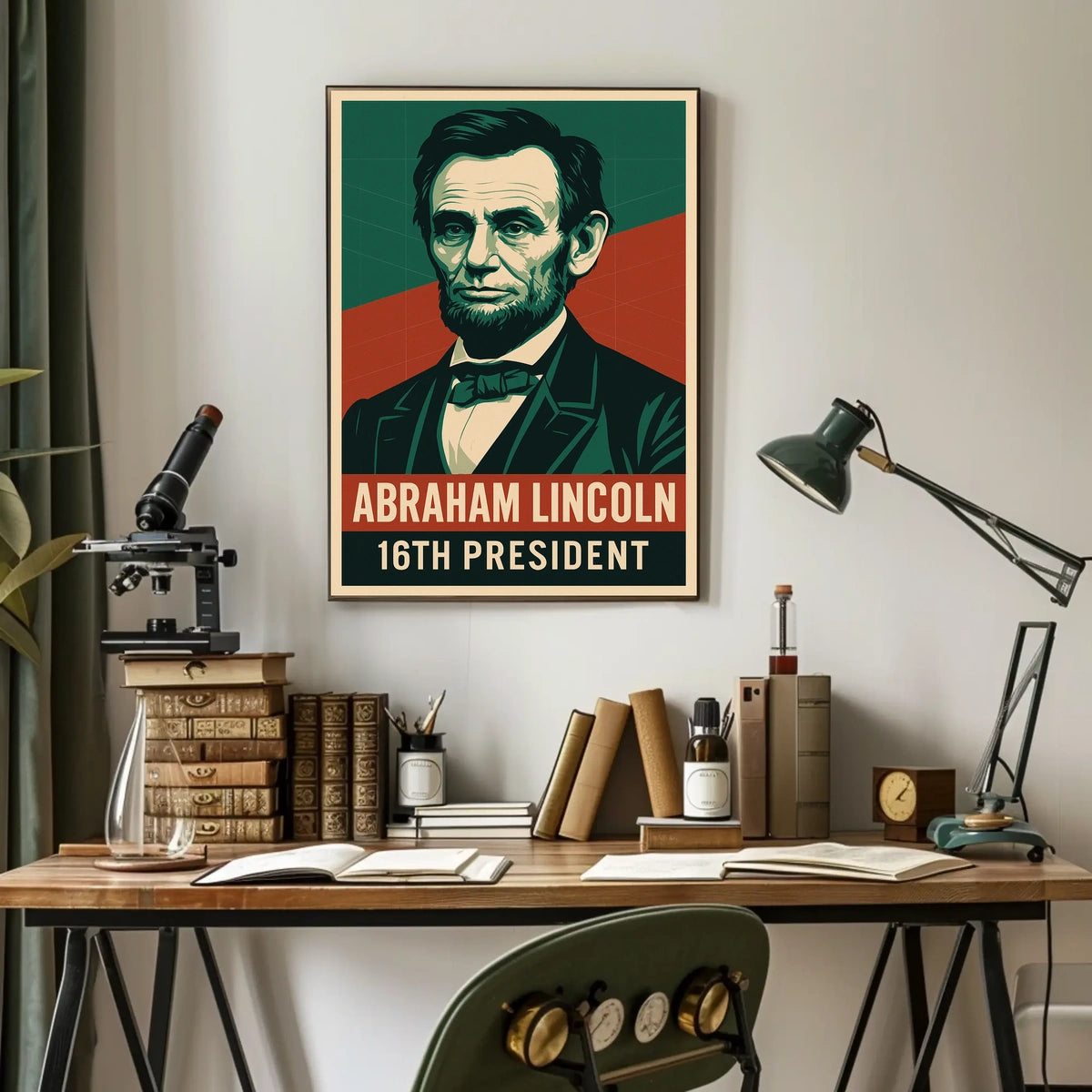 Abraham Lincoln Sixteenth President Realism Poster