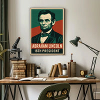 Abraham Lincoln Sixteenth President Realism Poster