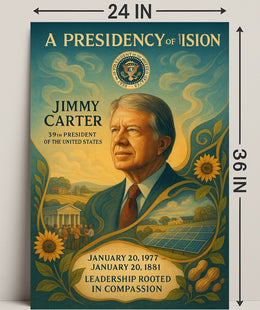 Jimmy Carter Civic Impact Presidential Artwork PosterGoat