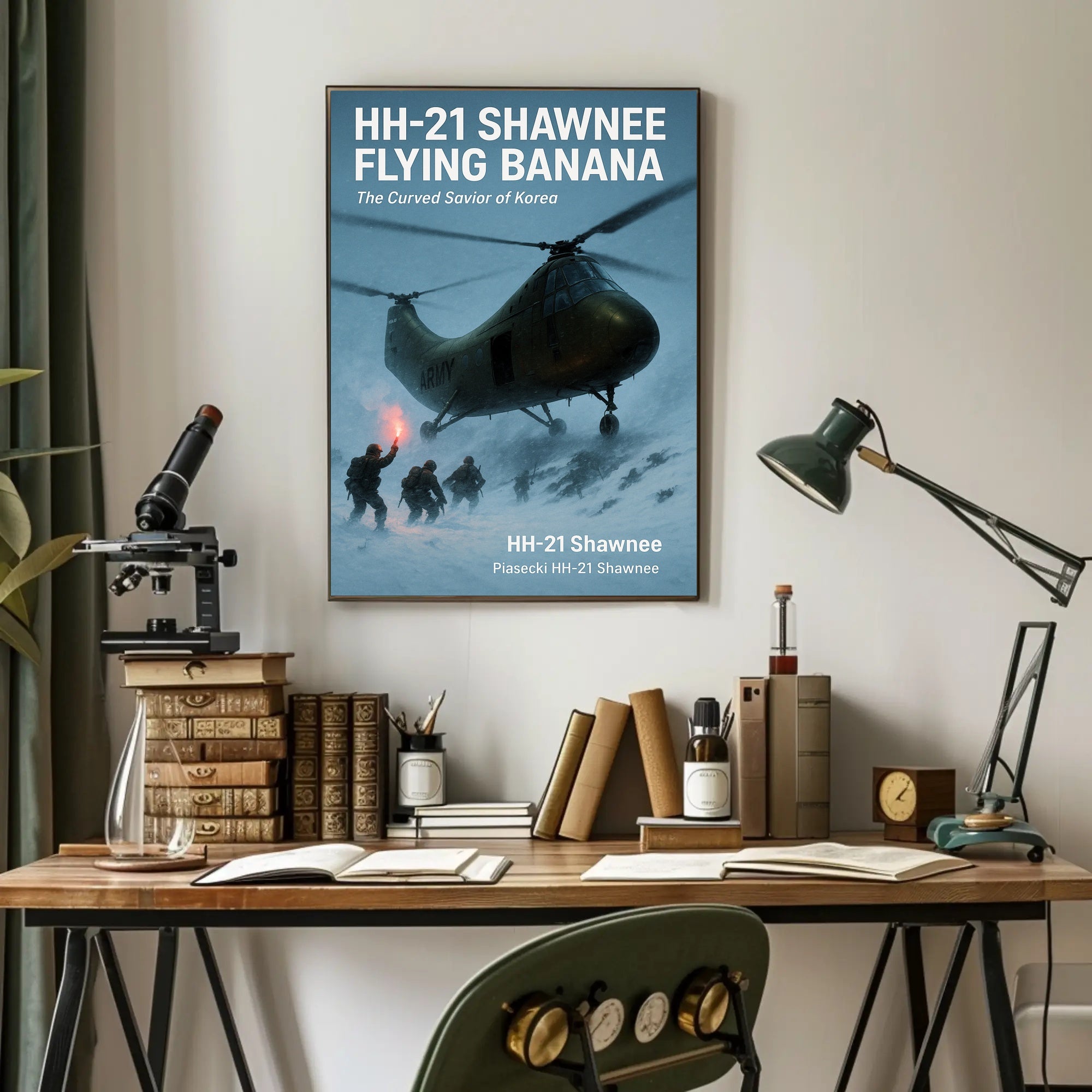 HH-21 Shawnee The Curved Savior of Korea Poster PosterGoat