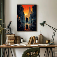 Sunset In The Cityscape Poster