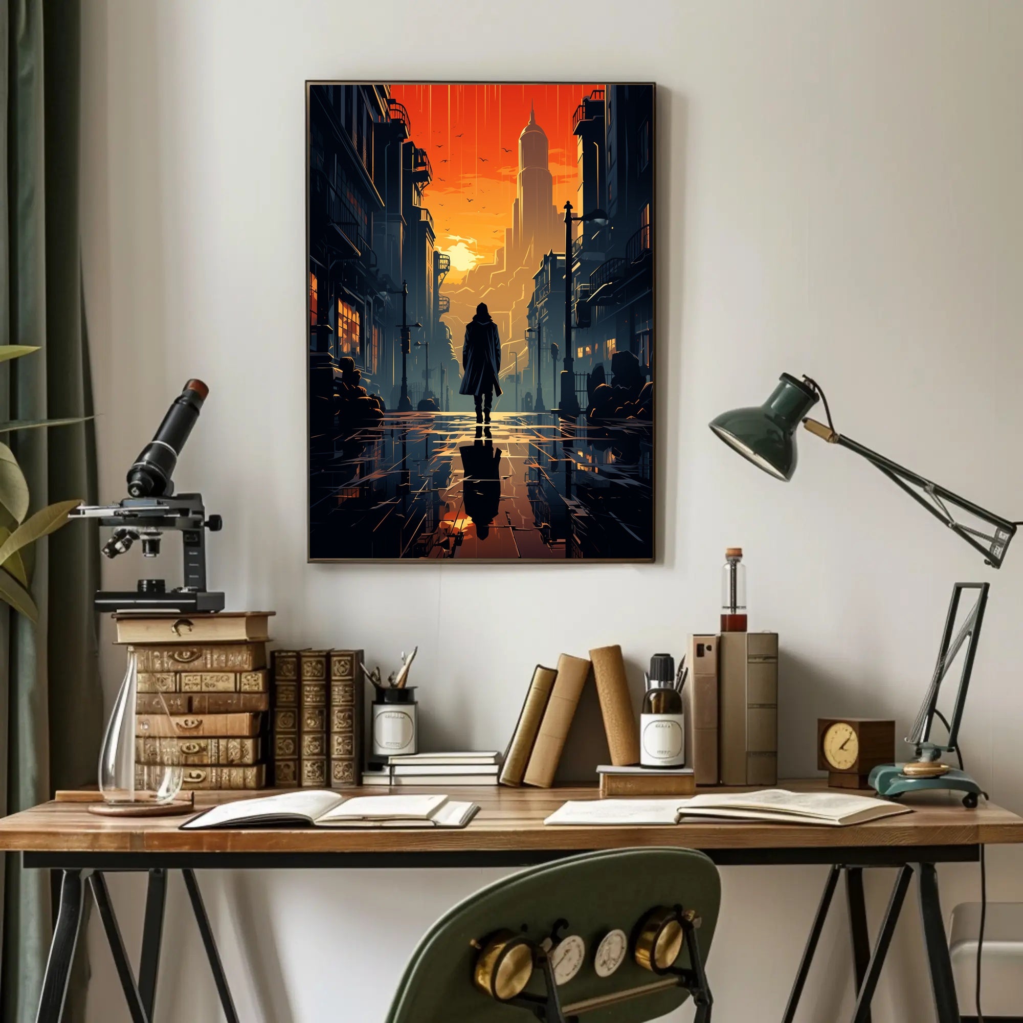 Sunset In The Cityscape Poster