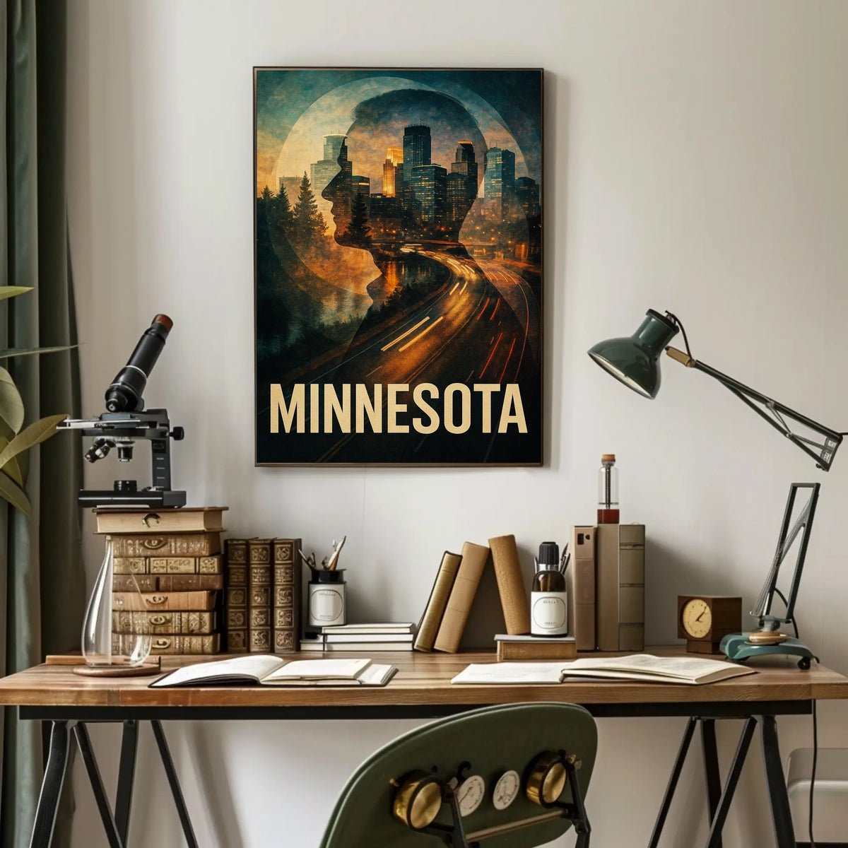 Minnesota Silhouette Poster