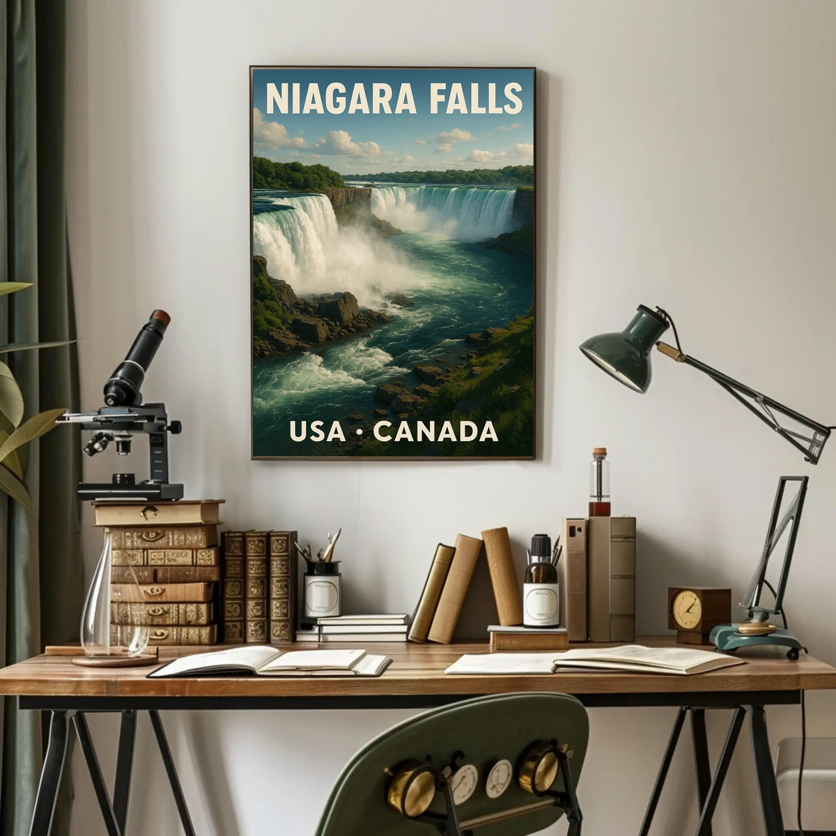 Niagara Falls Travel Photorealism Serenity Poster
