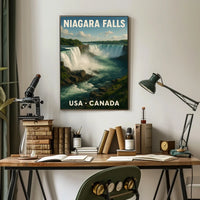 Niagara Falls Travel Photorealism Serenity Poster