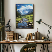 Rocky Mountains Serene Travel Poster Print