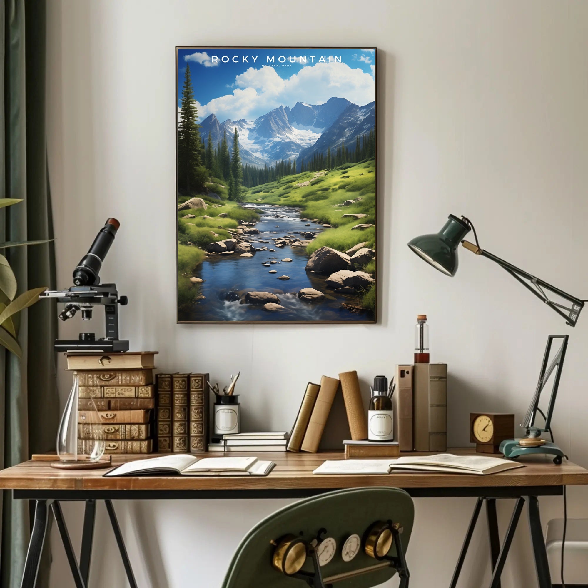 Rocky Mountains Serene Travel Poster Print