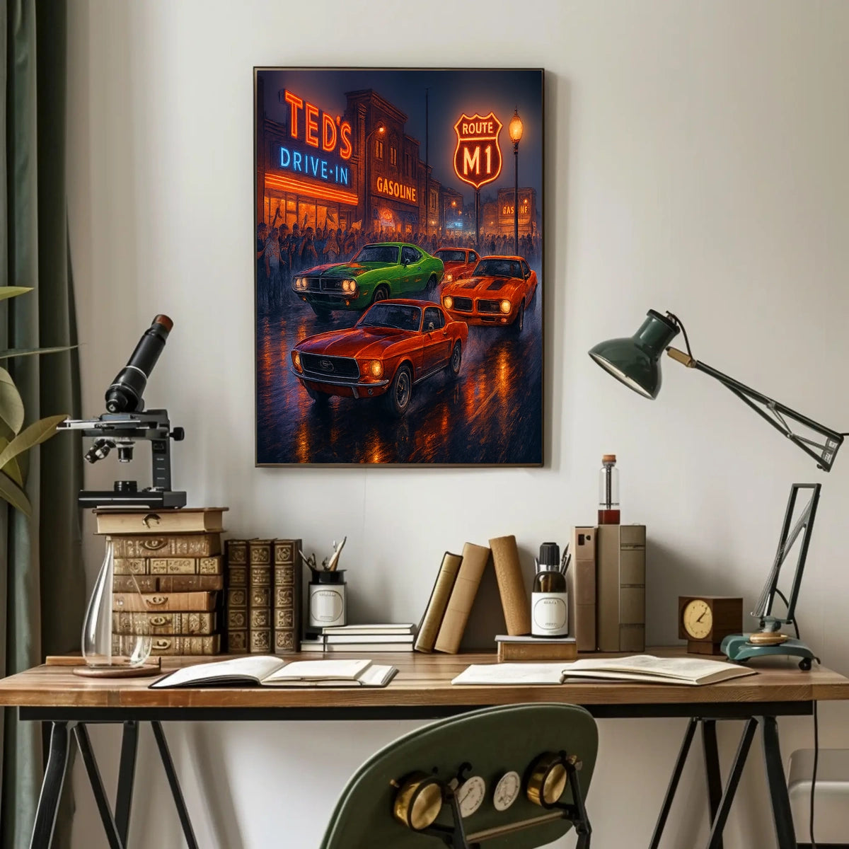 Classic Car Night on Route M1 Poster