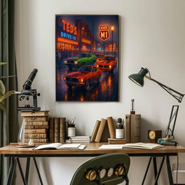 Classic Car Night on Route M1 Poster