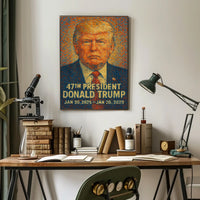 Presidential Mosaic Portrait Bold Leadership Decor Poster