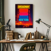 Broadway New York Urban Vibe Travel Poster